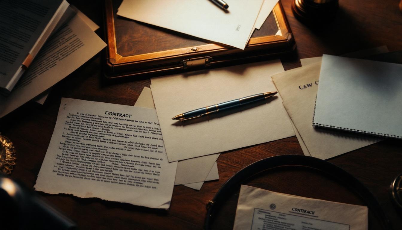 Legal documents on a dark desk — Victor Sia & Associates conveyancing automation